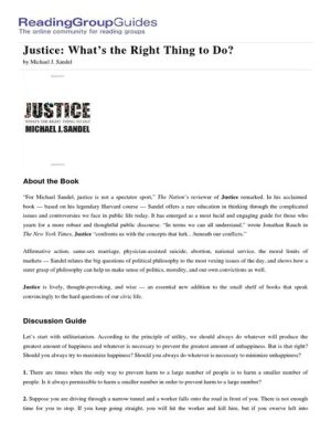 Justice: What's the Right Thing to Do? – Ein Plädoyer für ethische Reflexion im modernen Zeitalter